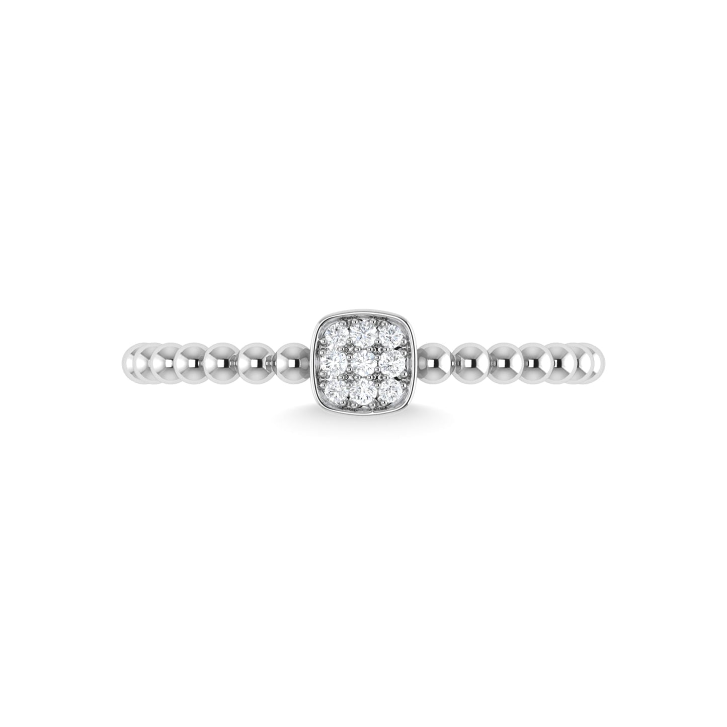 14K White Gold Diamond 1/20 Ct.Tw. Stackable Band