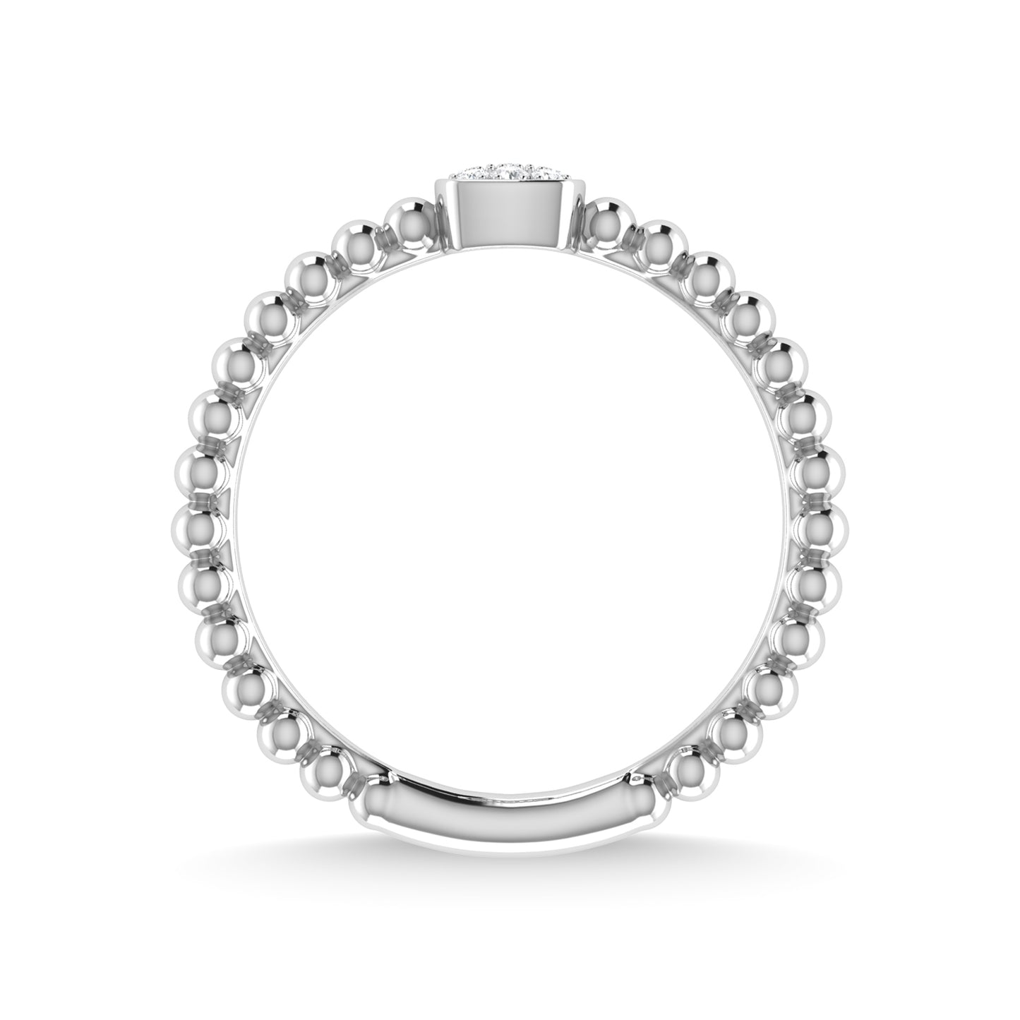 14K White Gold Diamond 1/20 Ct.Tw. Stackable Band