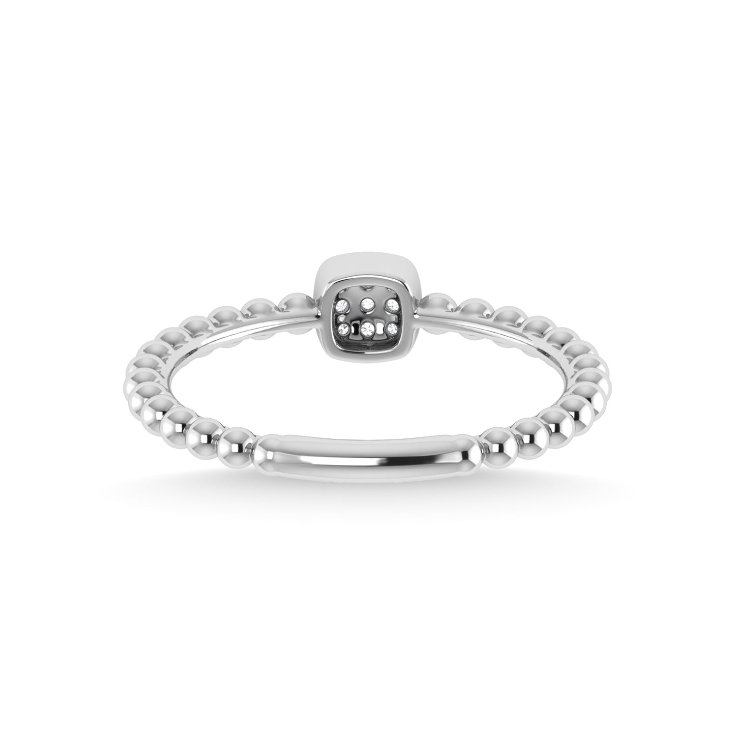 14K White Gold Diamond 1/20 Ct.Tw. Stackable Band