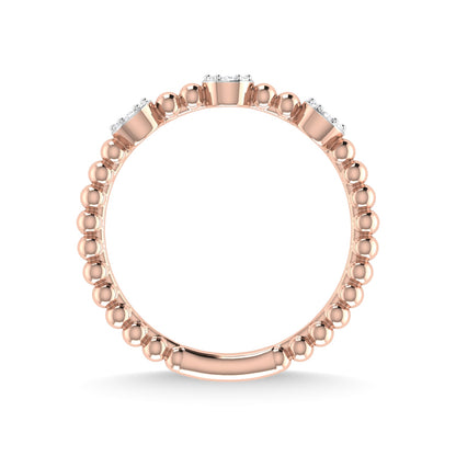 14K Rose Gold Diamond 1/8 Ct.Tw. Stackable Band