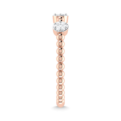 14K Rose Gold Diamond 1/8 Ct.Tw. Stackable Band