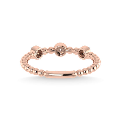 14K Rose Gold Diamond 1/8 Ct.Tw. Stackable Band