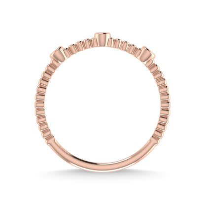 14K Rose Gold Diamond 1/20 Ct.Tw. Stackable Band
