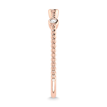 14K Rose Gold Diamond 1/20 Ct.Tw. Stackable Band