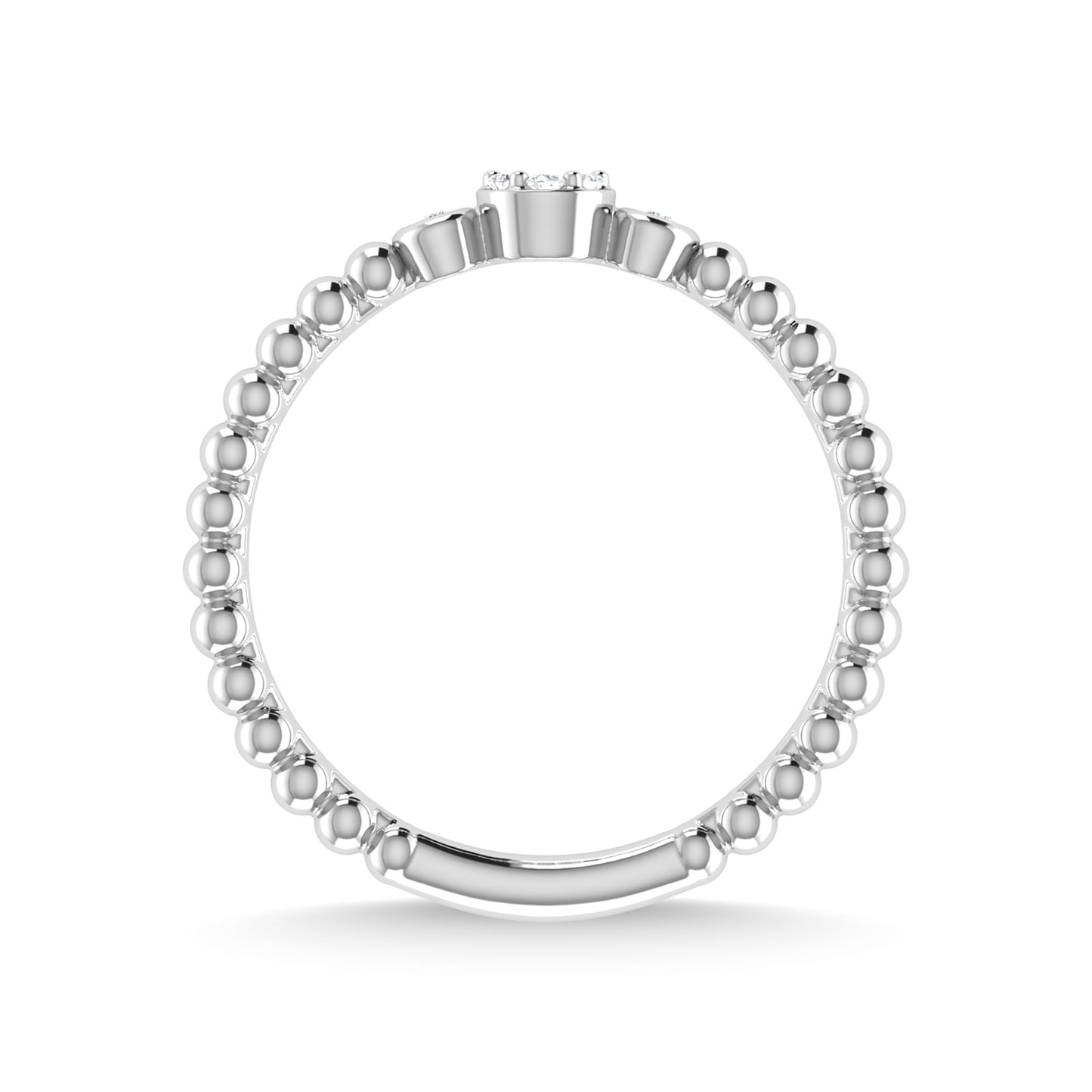 14K White Gold Diamond 1/10 Ct.Tw. Fashion Ring