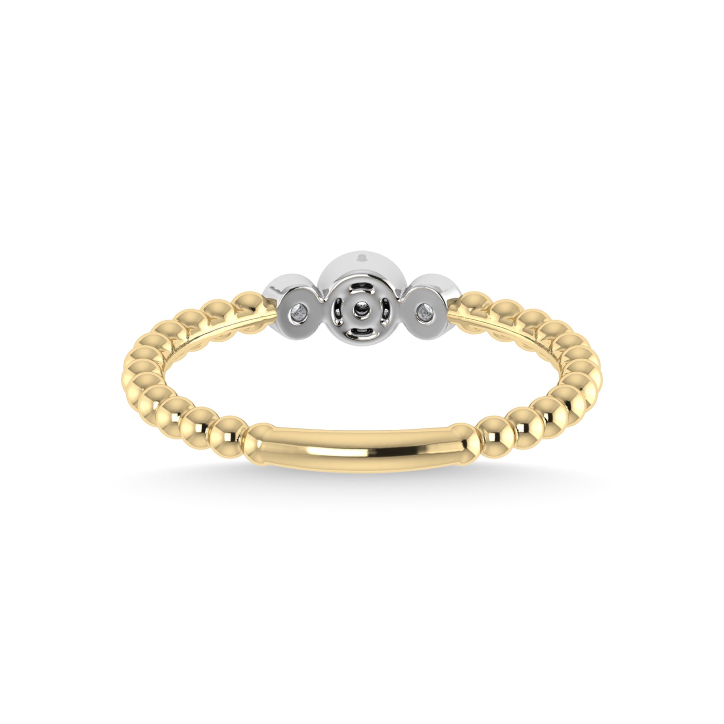 14K Yellow Gold Diamond 1/10 Ct.Tw. Fashion Ring