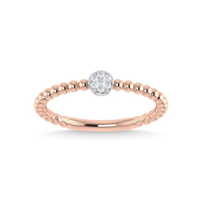 14K Rose Gold Diamond 1/20 Ct.Tw. Stackable Band
