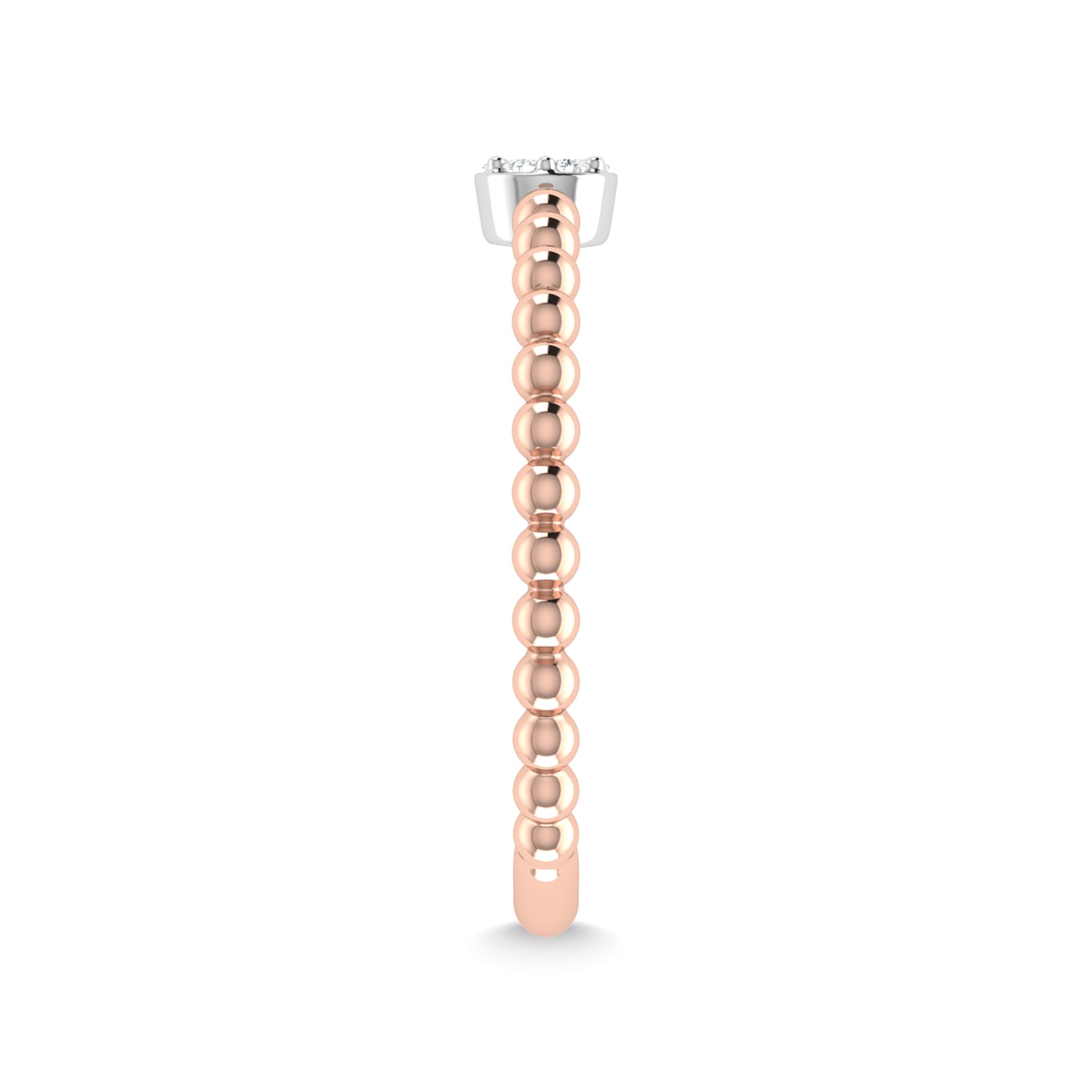 14K Rose Gold Diamond 1/20 Ct.Tw. Stackable Band