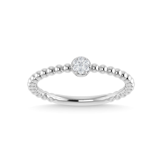 14K White Gold Diamond 1/20 Ct.Tw. Stackable Band
