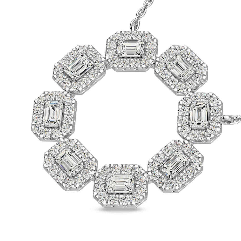 14K White Gold Diamond 1 1/2 Ct.Tw Fashion Necklace