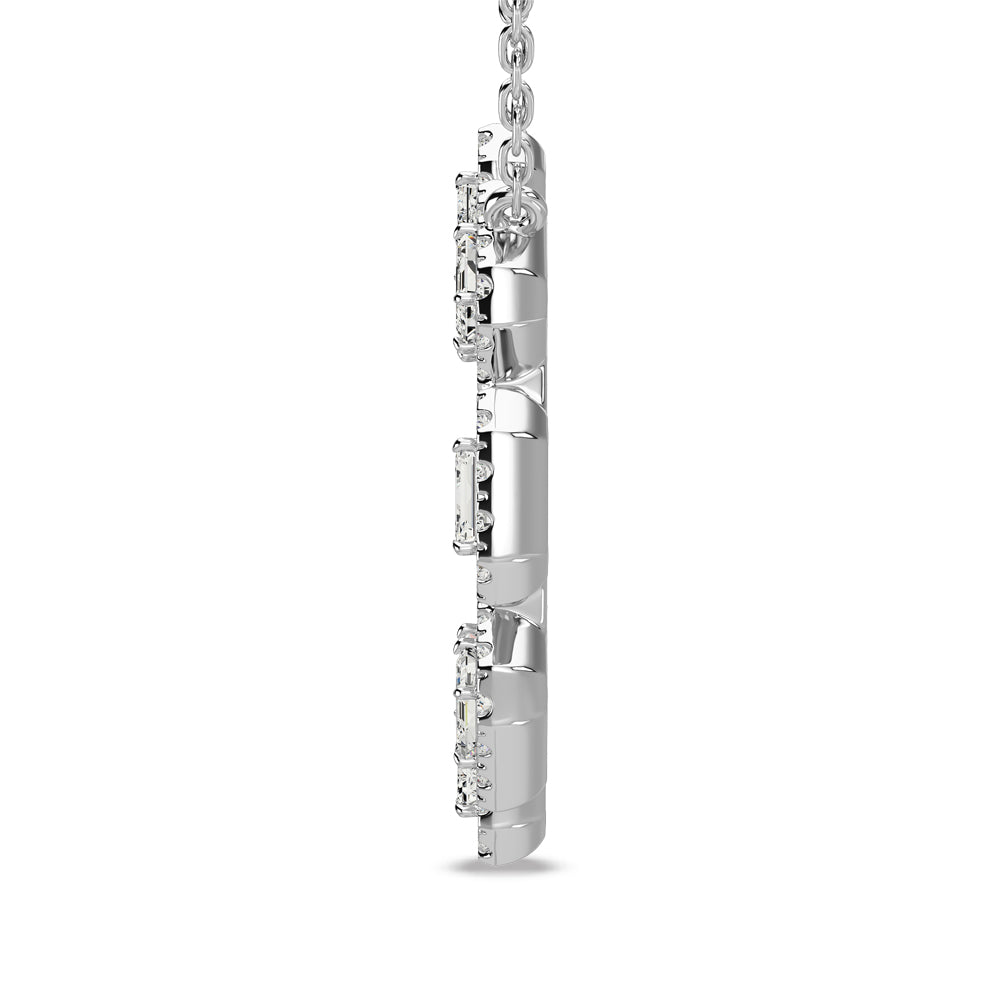 14K White Gold Diamond 1 1/2 Ct.Tw Fashion Necklace