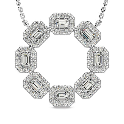 14K White Gold Diamond 1 1/2 Ct.Tw Fashion Necklace