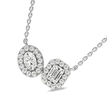 14K White Gold Diamond 5/8 Ct.Tw Fashion Necklace