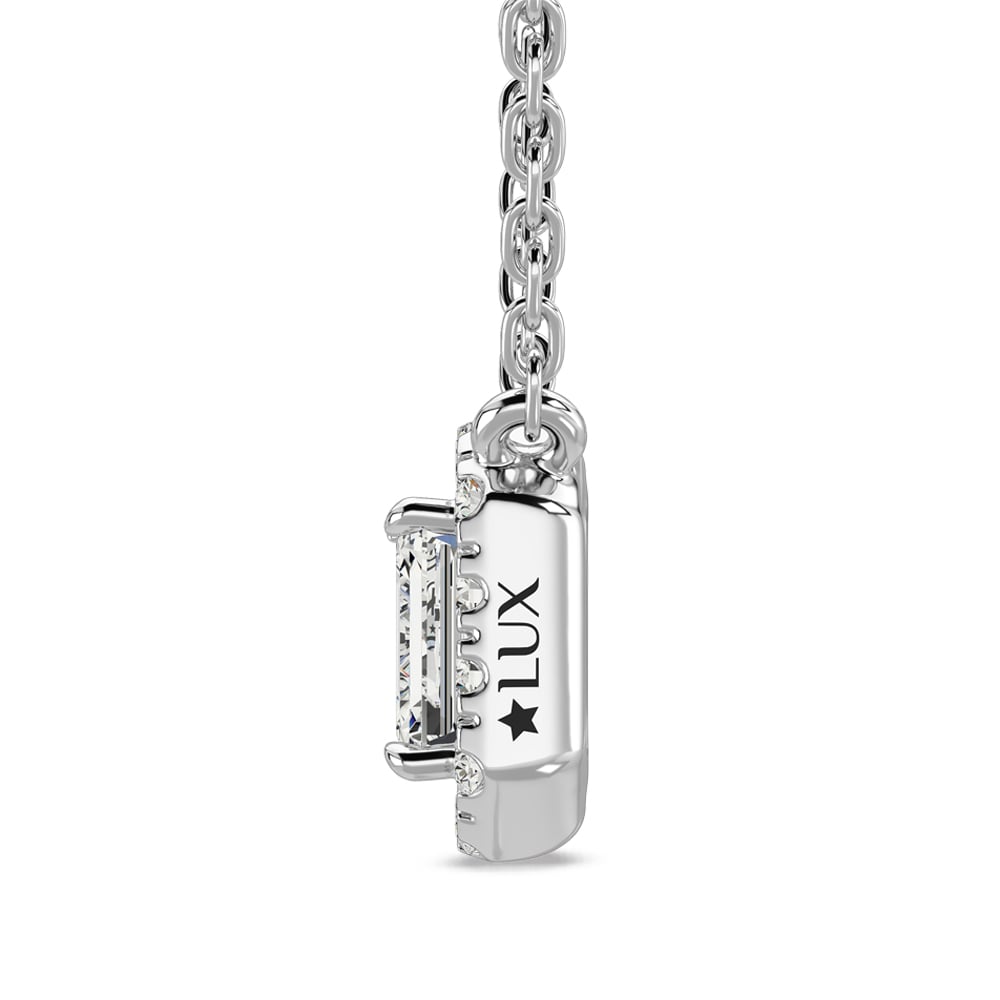 14K White Gold Diamond 1/2 Ct.Tw Fashion Necklace