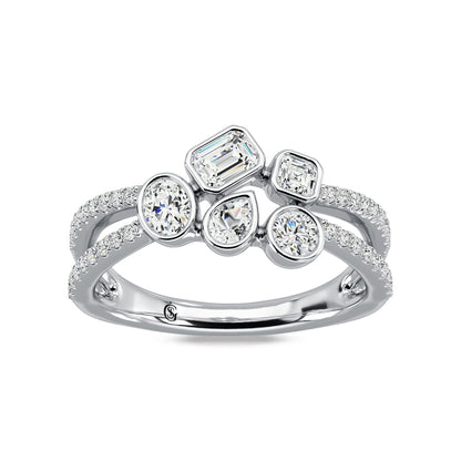 14K Two Tone Diamond 7/8 Ct.Tw Fashion Ring