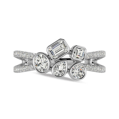 14K Two Tone Diamond 7/8 Ct.Tw Fashion Ring