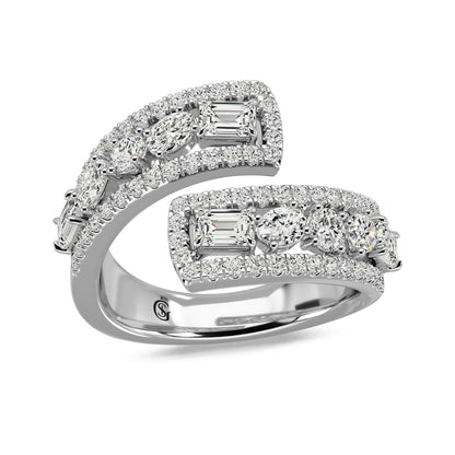 14K White Gold Diamond 1 1/2 Ct.Tw Fashion Ring