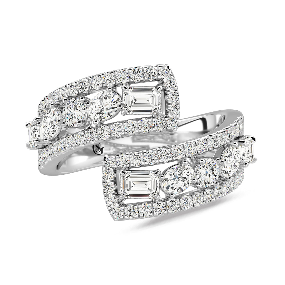 14K White Gold Diamond 1 1/2 Ct.Tw Fashion Ring