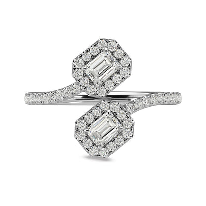 14K White Gold Diamond 7/8 Ct.Tw Fashion Ring