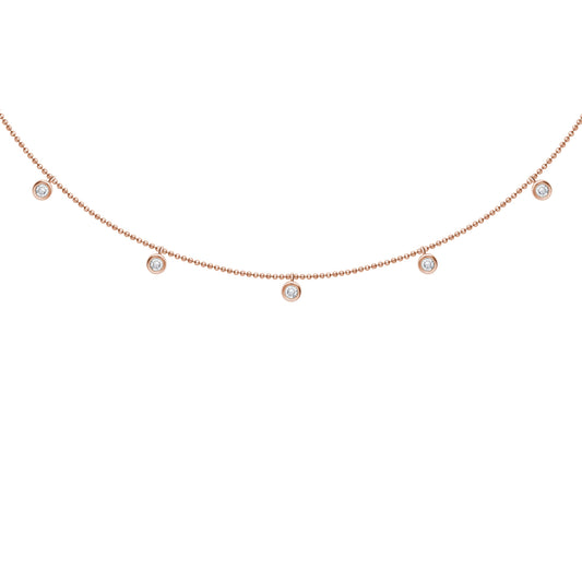 14K Rose Gold Diamond 1/2 Ct.Tw Fashion Necklace