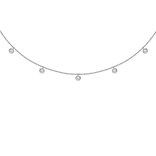 14K White Gold Diamond 3/4 Ct.Tw Fashion Necklace