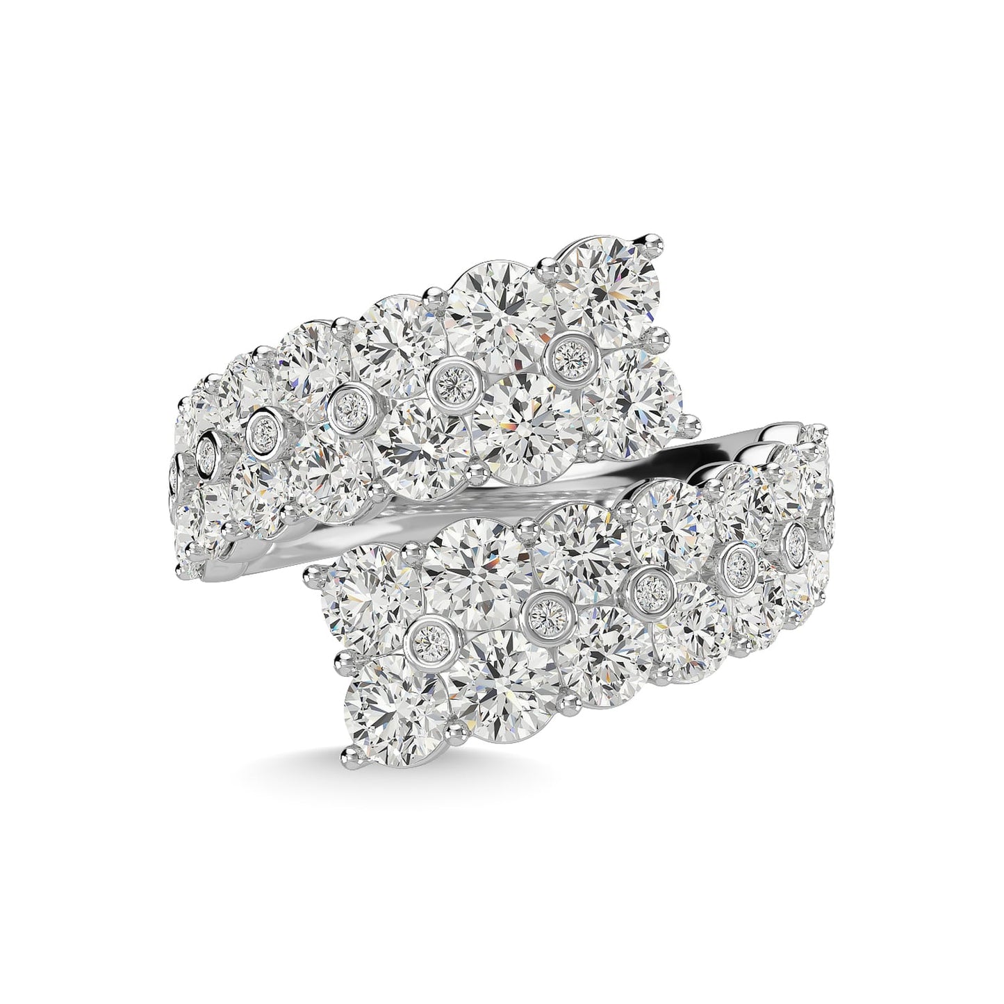 14K White Gold Diamond 3 1/2 Ct.Tw. Fashion Ring