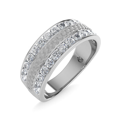 14K White Gold Diamond 1 Ct.Tw. With Men?s Machine Band