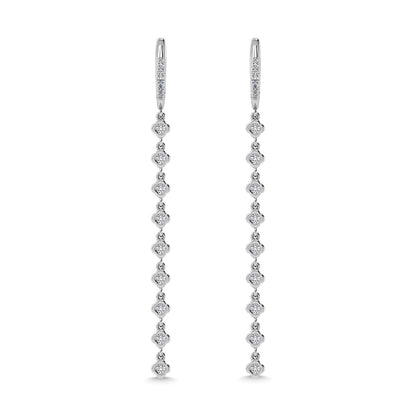 14K White Gold Diamond 5/8 Ct.Tw. Dangle Earrings
