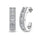 14K White Gold Diamond 1 1/4 Ct.Tw. Hoop Earrings