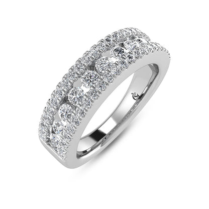 14K White Gold Diamond 7/8 Ct.Tw. Fashion Ring