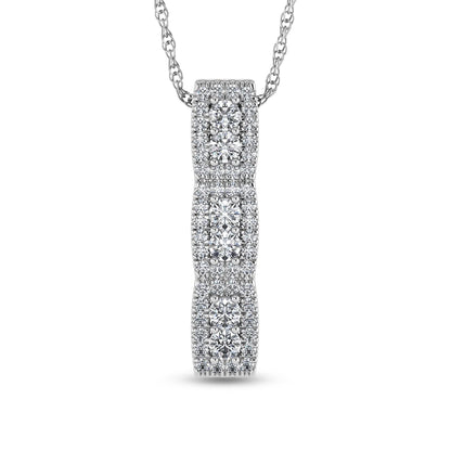 14K White Gold Diamond 5/8 Ct.Tw. Fashion Pendant