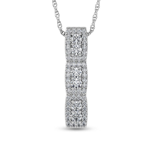 14K White Gold Diamond 5/8 Ct.Tw. Fashion Pendant