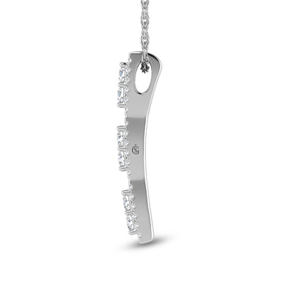 14K White Gold Diamond 5/8 Ct.Tw. Fashion Pendant