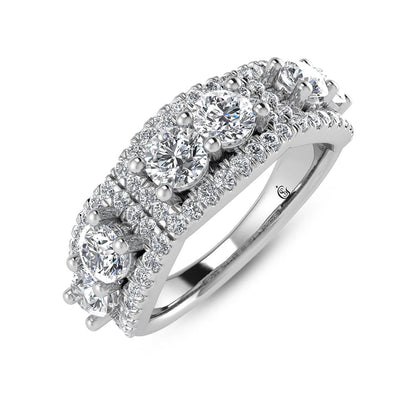 14K White Gold Diamond 1 1/3 Ct.Tw. Fashion Ring