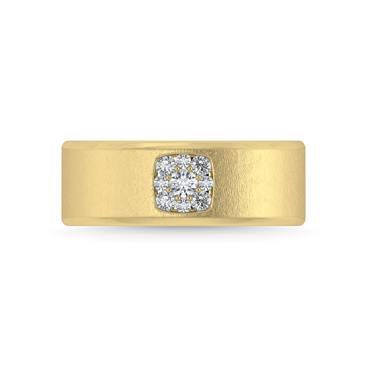 14K Yellow Gold Diamond 1/4 Ct.Tw. Men?s Band