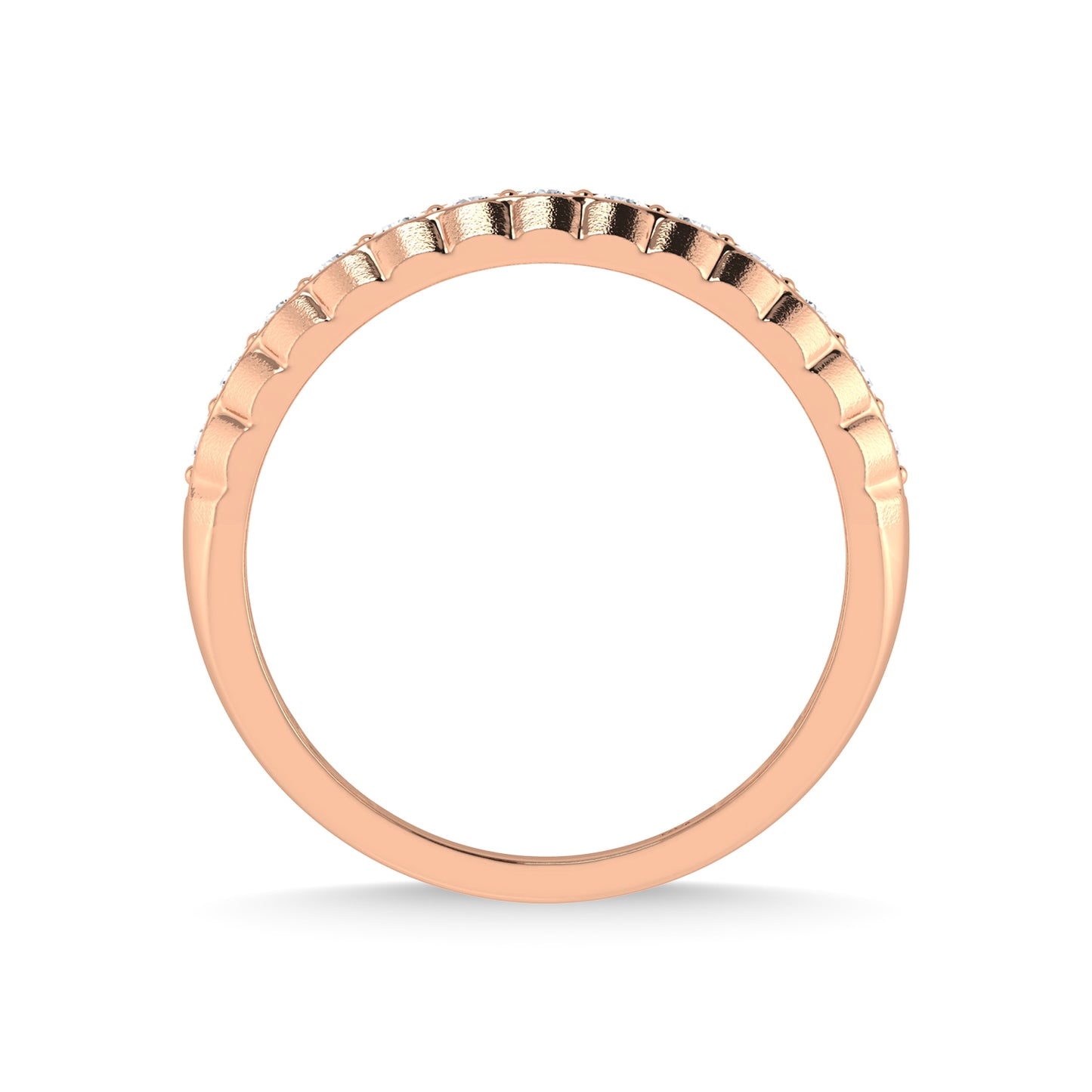 14K Rose Gold Diamond 1/2 Ct.Tw. Men?s Band
