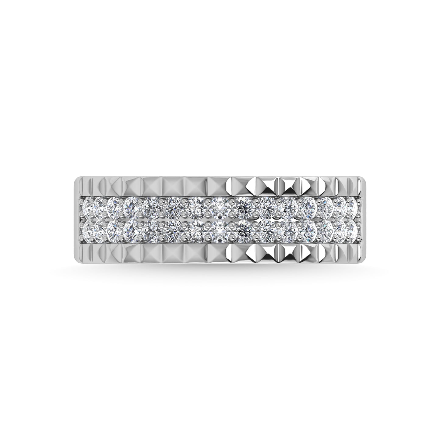 14K White Gold Diamond 1/2 Ct.Tw. Men?s Band