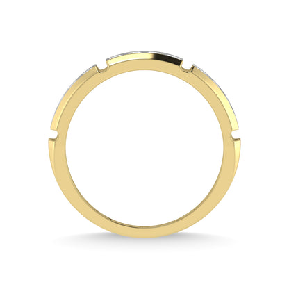 14K Two Tone Diamond 1/2 Ct.Tw. Men?s Machine Band