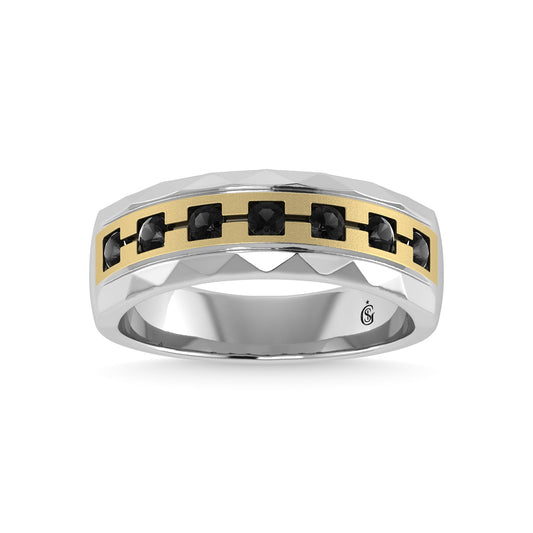 14K White Gold Diamond 1/2 Ct.Tw. Men?s Machine Band