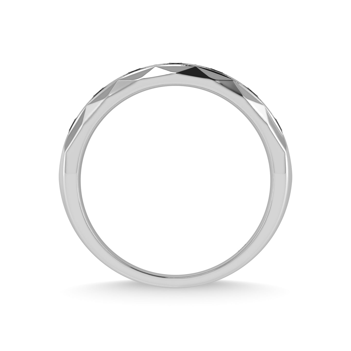 14K White Gold Diamond 1/2 Ct.Tw. Men?s Machine Band