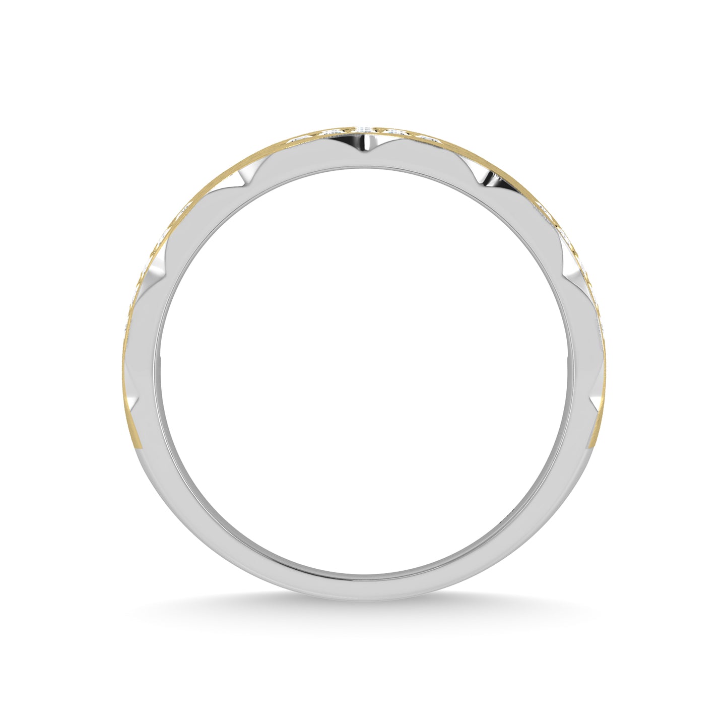 14K Yellow Gold Diamond 1/2 Ct.Tw. Men?s Machine Band