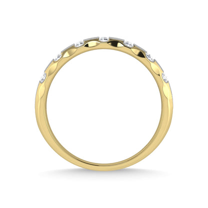 14K Two Tone Diamond 1/2 Ct.Tw. Men?s Machine Fusion Band