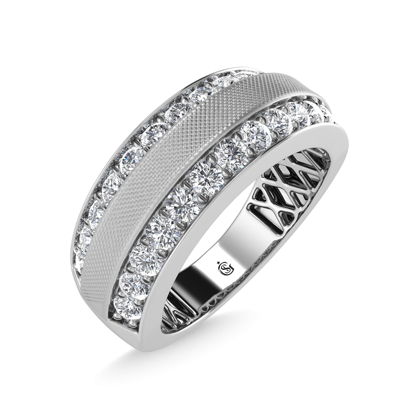14K White Gold Diamond 1 Ct.Tw. Men?s Ring