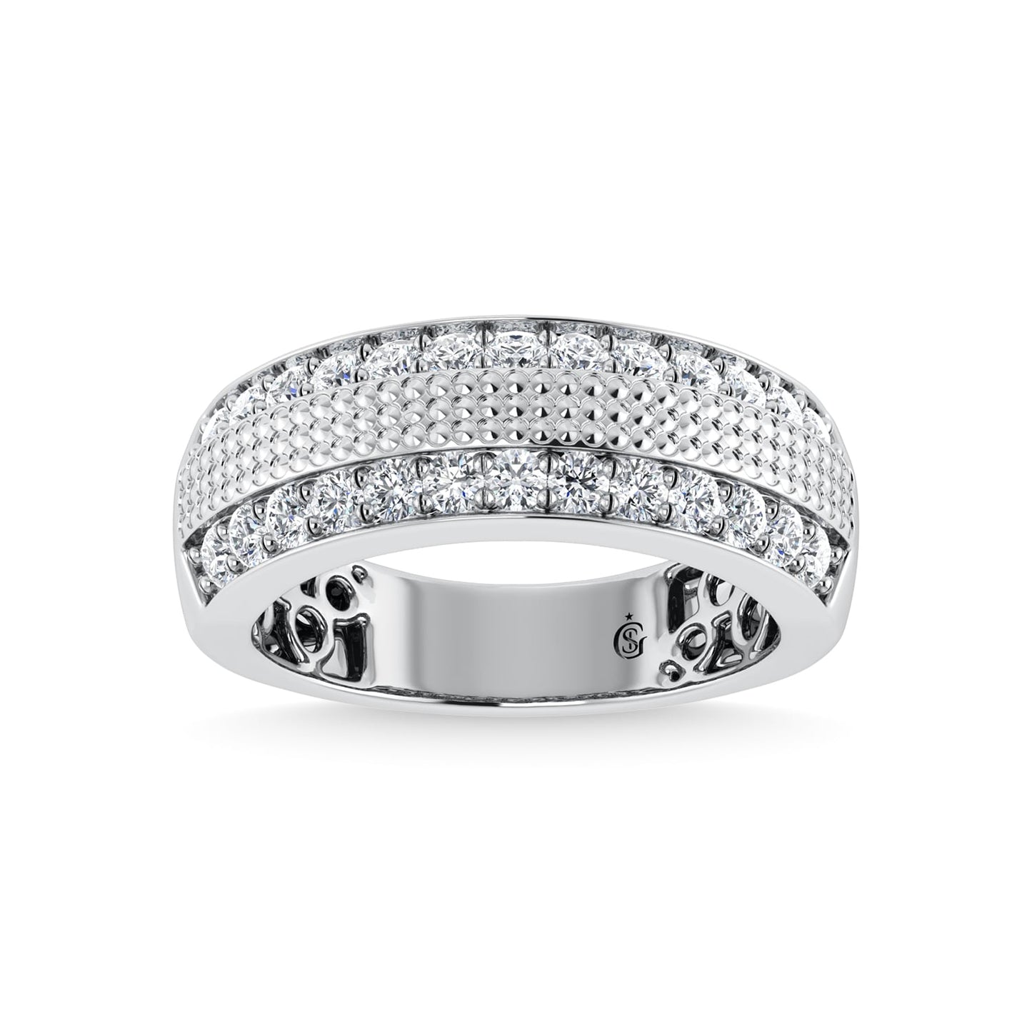 14K White Gold Diamond 1 Ct.Tw. Men?s Ring