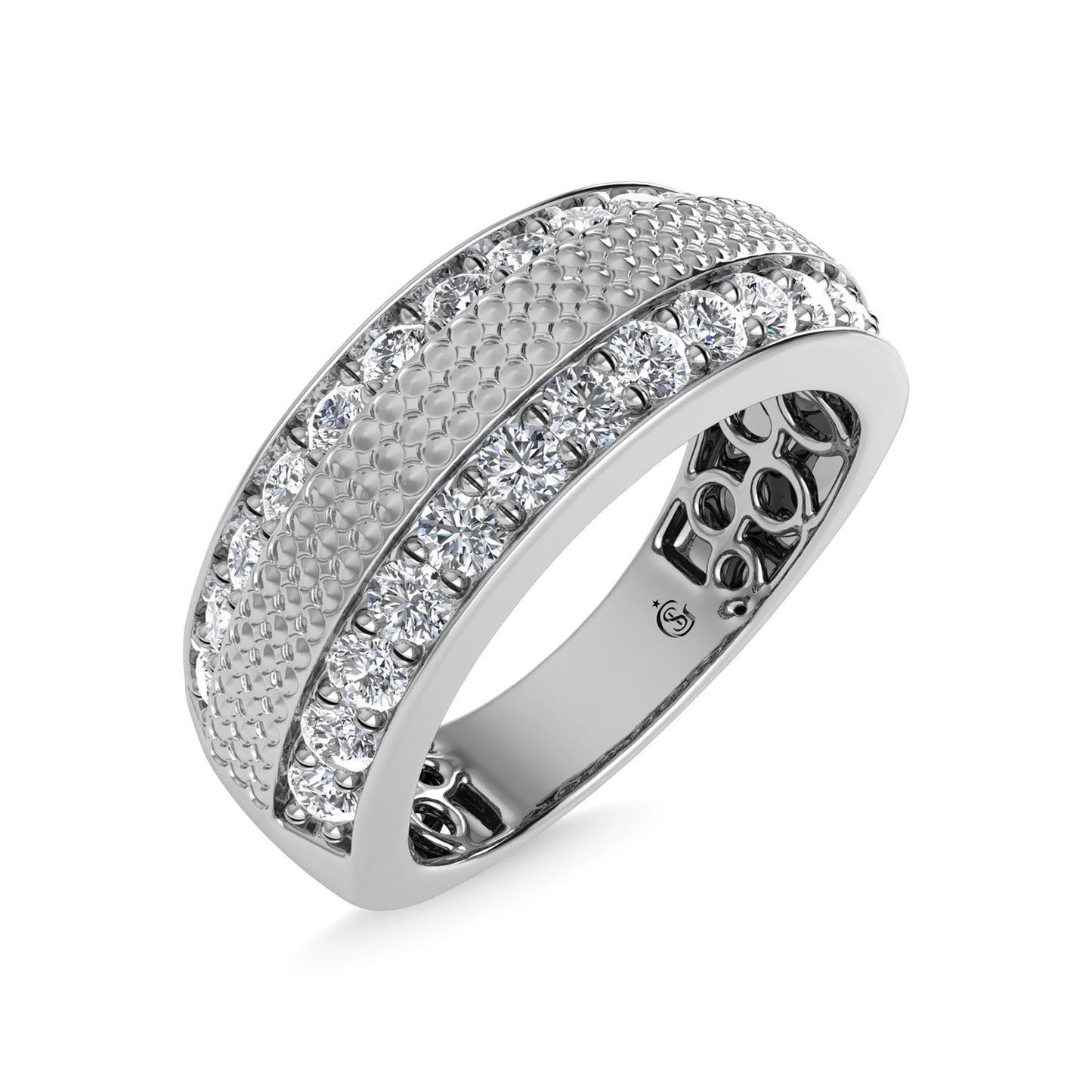 14K White Gold Diamond 1 Ct.Tw. Men?s Ring