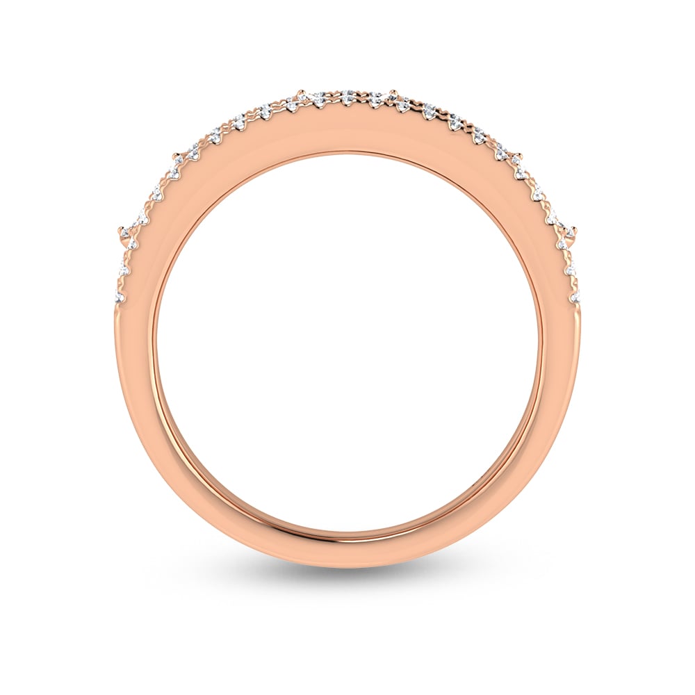 14K Rose Gold Diamond 1/3 Ct.Tw. Butterfly Fashion Ring