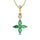 14K Yellow Gold Diamond 1 Ct.Tw. & Emerald Fashion Pendant