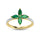 14K Yellow Gold Diamond 1 Ct.Tw. & Emerald Fashion Ring