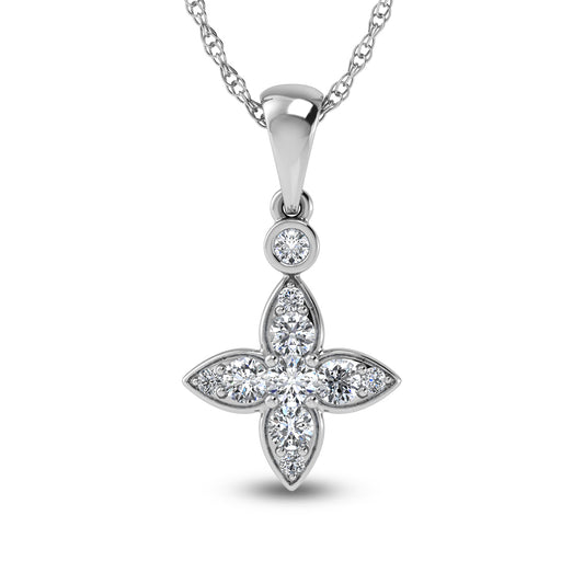 14K White Gold Diamond 1/2 Ct.Tw. Fashion Pendant