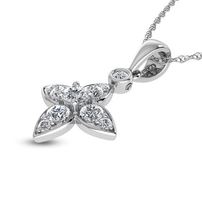 14K White Gold Diamond 1/2 Ct.Tw. Fashion Pendant